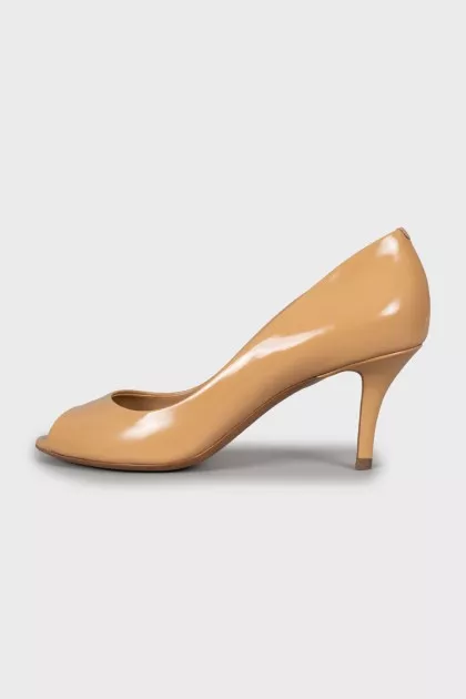 Peep toe stiletto heels