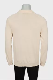 Men's Ribbed Polo Jumper