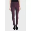 Purple lurex leggings
