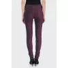 Purple lurex leggings