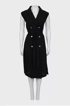 Double-breasted midi dress