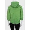 Short windbreaker with zip