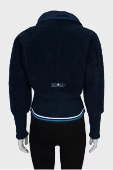 Fitted cardigan with zip