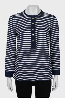 Striped silk blouse