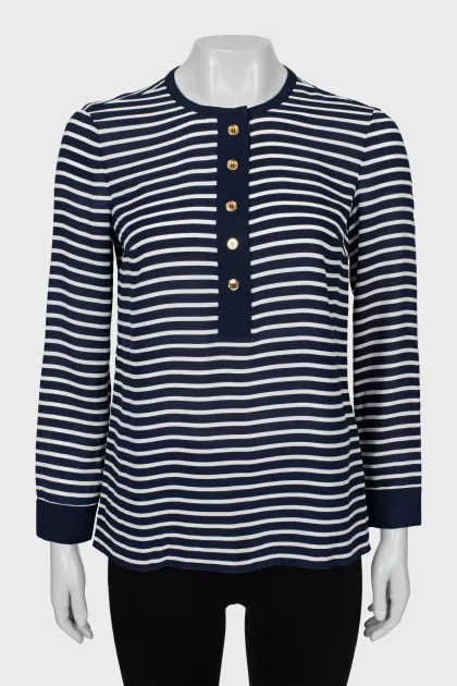 Striped silk blouse