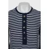 Striped silk blouse