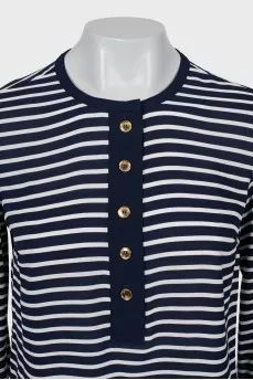 Striped silk blouse