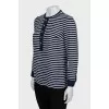 Striped silk blouse