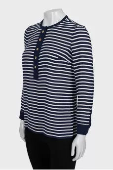 Striped silk blouse