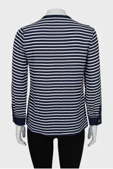 Striped silk blouse