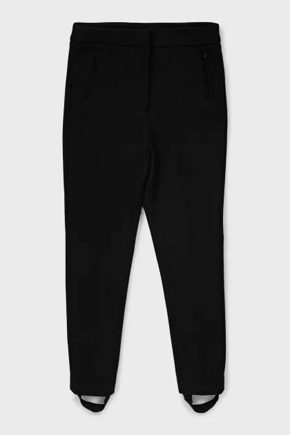 Tapered trousers with stirrups