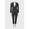 Suit with printed trousers