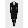 Fitted coat in black