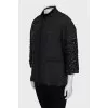 Quilted jacket decorated with rhinestones