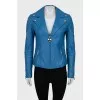 Leather jacket in blue