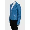 Leather jacket in blue