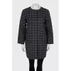 Double-sided plaid coat