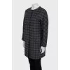Double-sided plaid coat