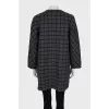 Double-sided plaid coat