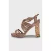 Brown suede sandals
