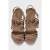 Brown suede sandals