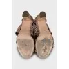 Brown suede sandals