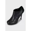Leather ankle boots with high heels