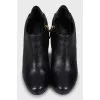 Leather ankle boots with high heels