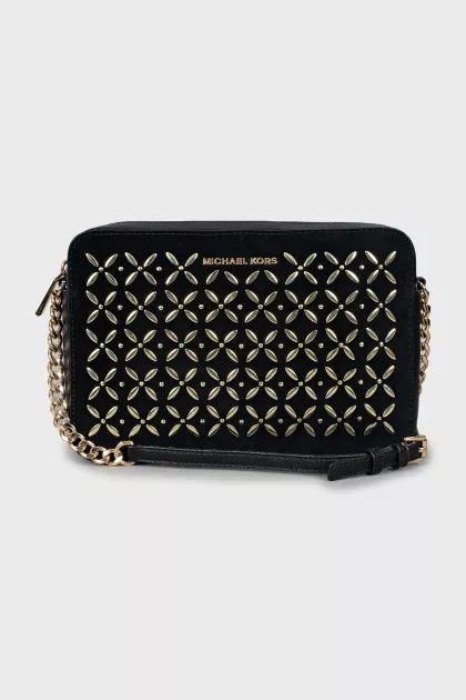 Rectangular bag with gold decor