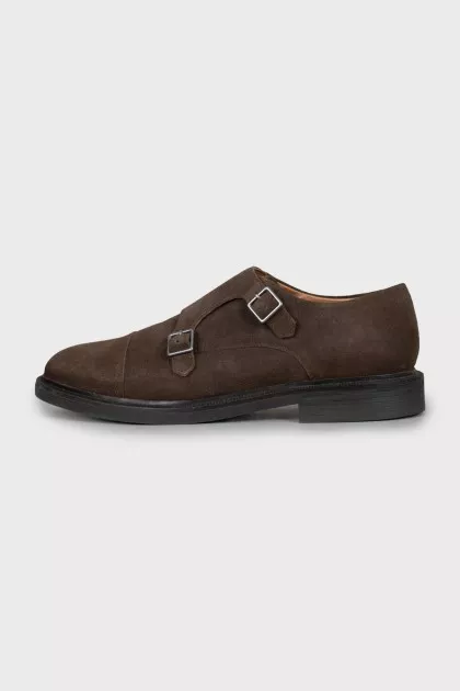 Men's Suede Shoes with Buckles