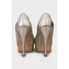 Gold Snakeskin Shoes