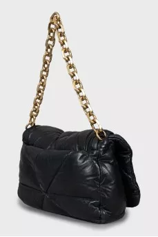 Quilted bag with embossed logo