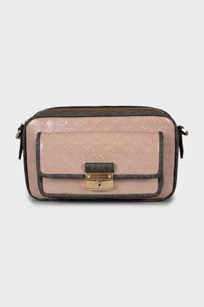 Rectangular bag with signature print
