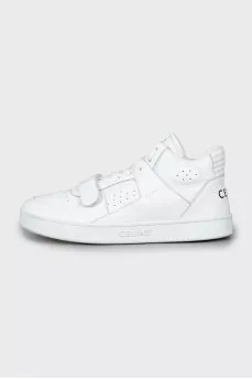 White leather sneakers