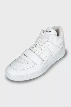 White leather sneakers