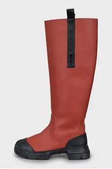 Two-tone rubber boots