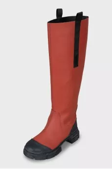 Two-tone rubber boots