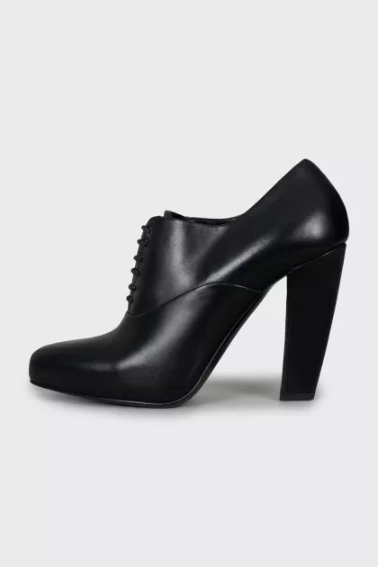 Black lace up ankle boots