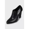 Black lace up ankle boots