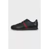 Men's sneakers with embossed leather