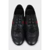 Men's sneakers with embossed leather
