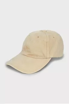 Beige cap with embroidered logo