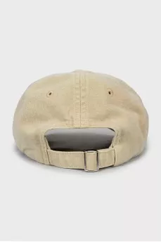 Beige cap with embroidered logo