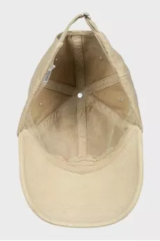 Beige cap with embroidered logo