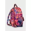 Backpack made of textile with bright print
