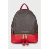 Backpack with branded print