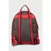 Backpack with branded print