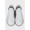 Black and white leather sneakers