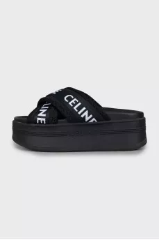 Chunky flip flops with signature logo