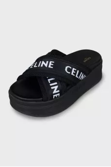 Chunky flip flops with signature logo